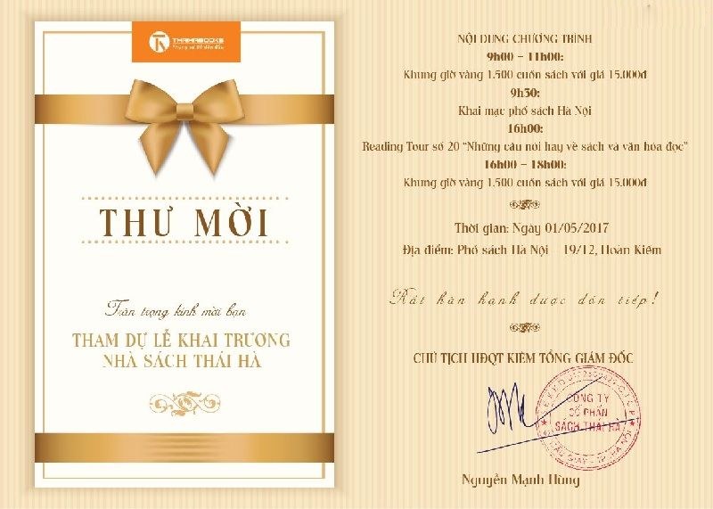 Chuẩn bị một thư mời hấp dẫn